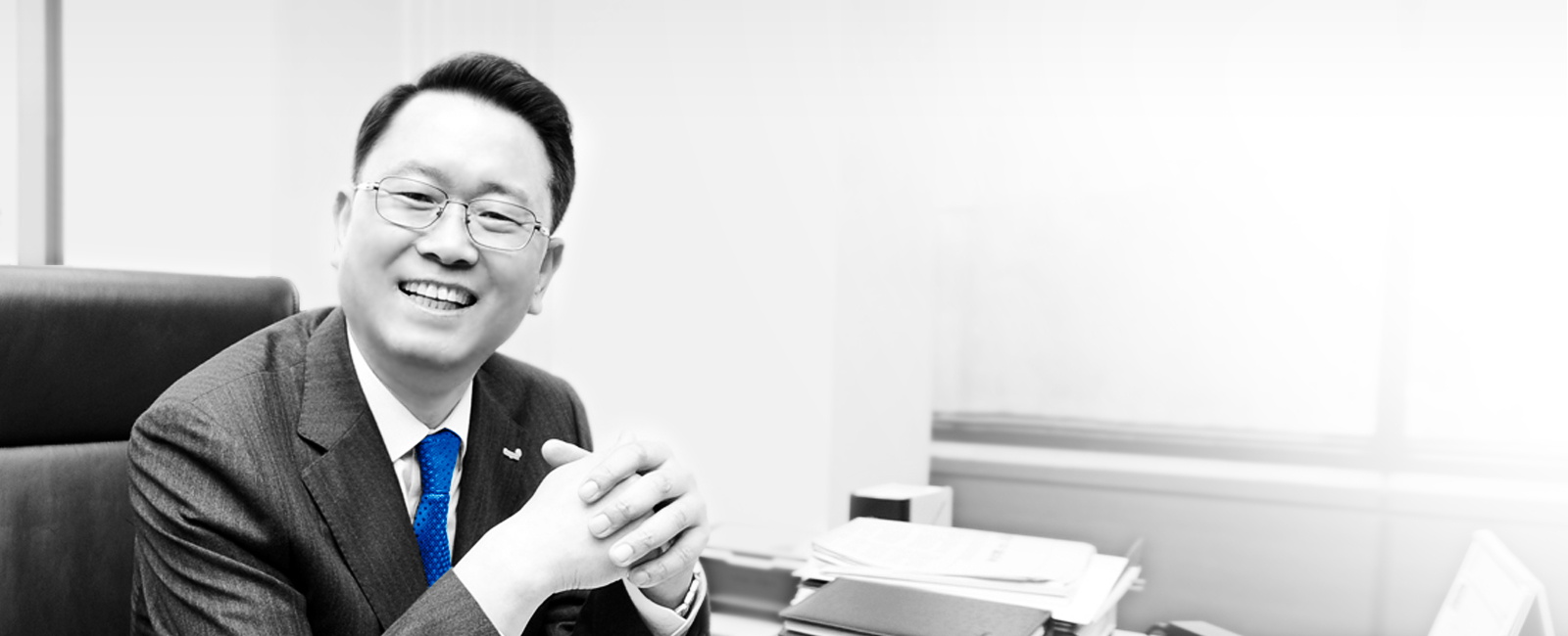 동원시스템 조점근 대표이사의 미소 띈 모습